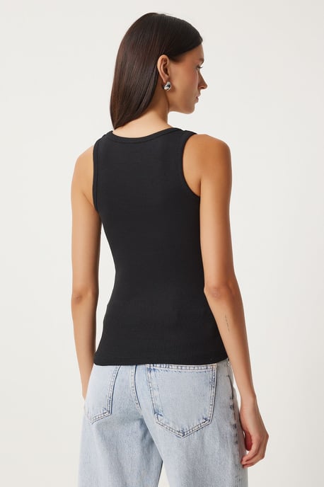 Fitted U-Kragen Gestricktes 2er-Pack Tanktop - Image 4