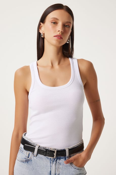 Fitted U-Kragen Gestricktes 2er-Pack Tanktop - Image 5
