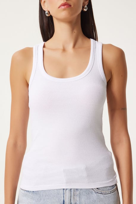 Fitted U-Kragen Gestricktes 2er-Pack Tanktop - Image 6