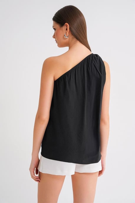 Asymmetrisches Kragen-Accessoire Detailliertes Oberteil - Image 5