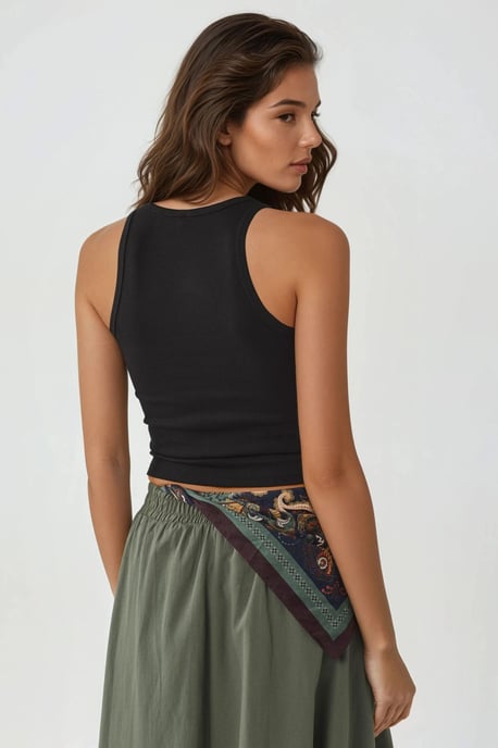 Fitted U-Hals Stricktanktop - Image 3