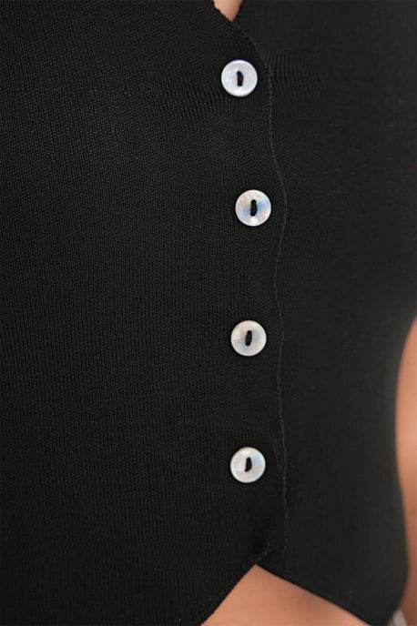 V-Ausschnitt Knopfveste - Image 6