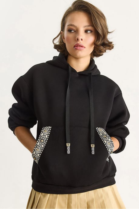 Hoodie mit entspanntem Schnitt aus Acryl - Image 1