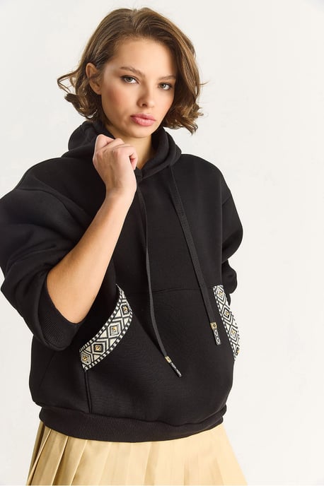 Hoodie mit entspanntem Schnitt aus Acryl - Image 2