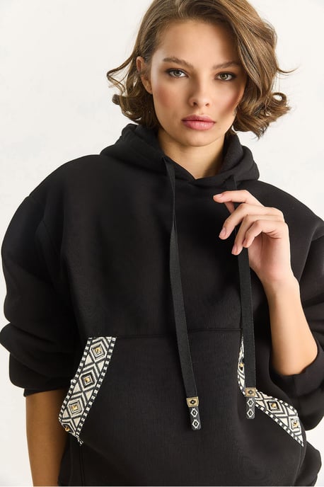 Hoodie mit entspanntem Schnitt aus Acryl - Image 5