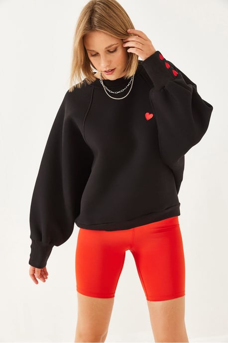 Bestickter Rundhalsausschnitt Langarm-Sweatshirt - Image 4