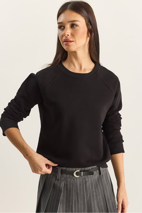 Lässiges Sweatshirt mit Rundhalsausschnitt aus Strick - Image 1