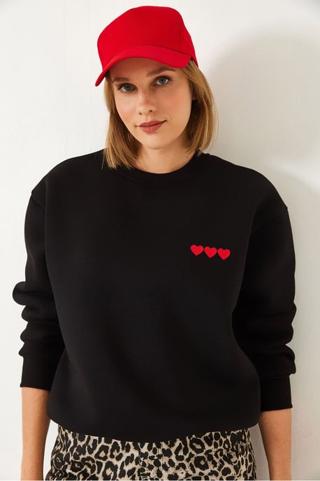 Bestickter Rundhals-Sweatshirt mit lässiger Passform - Image 3