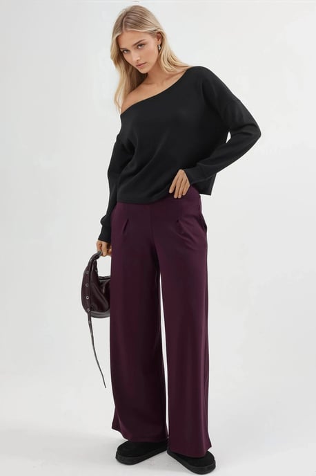 Asymmetrischer Kragen Relaxed Fit Sweatshirt - Image 4