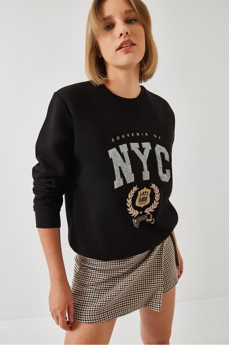Gesticktes Rundhals-Cotton-Sweatshirt - Image 4