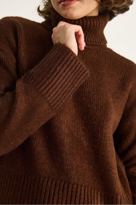 Übergroßer Strickrollkragenpullover - Image 6