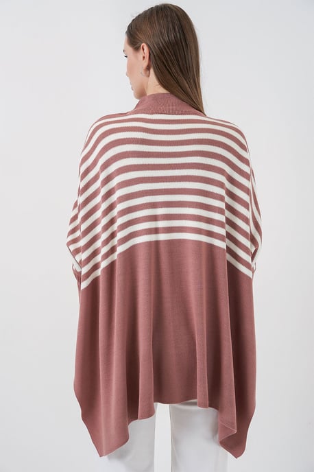 Schlitz-Details Halber Rollkragen Lässiger Pullover - Image 6