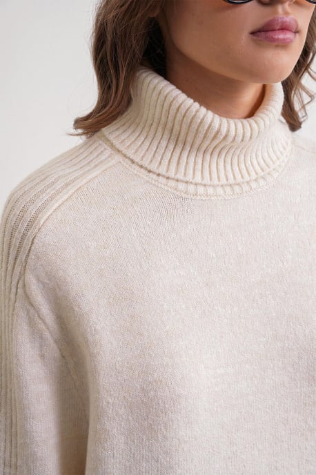 Lässiger Turtleneck Strickpullover - Image 5