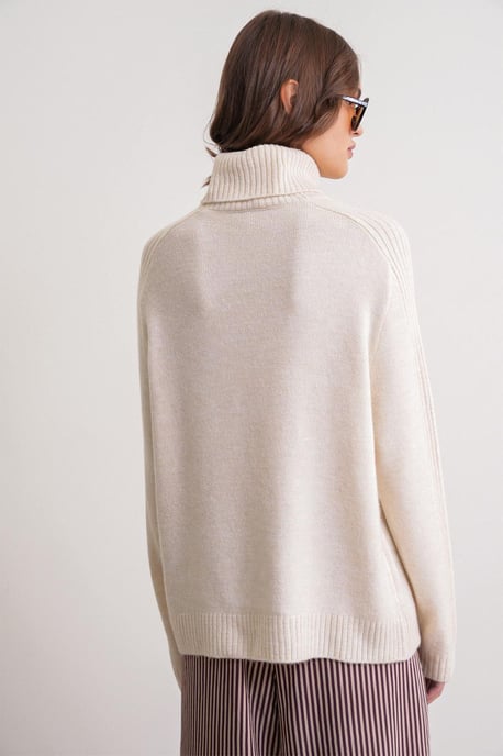 Lässiger Turtleneck Strickpullover - Image 6