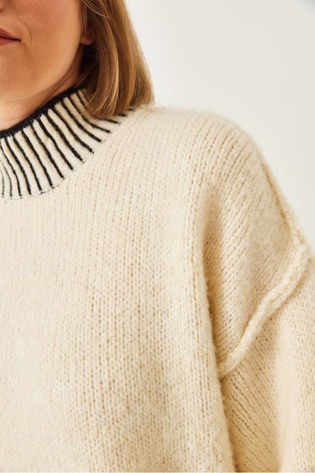 Musterierter Rollkragenpullover im lockeren Schnitt - Image 6