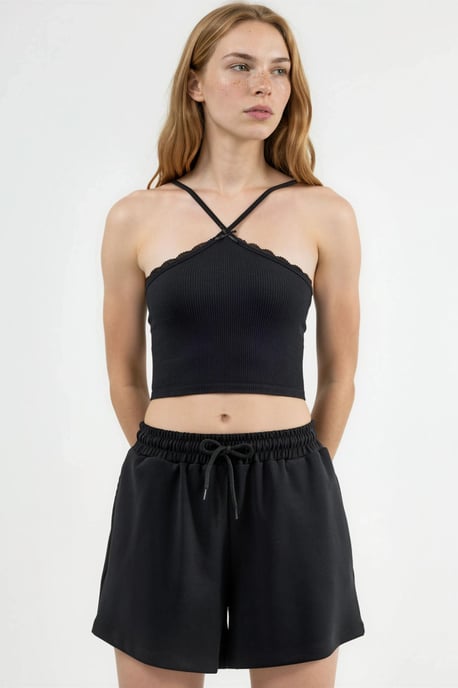 Elastische Modal-Shorts mit Taschen - Image 2