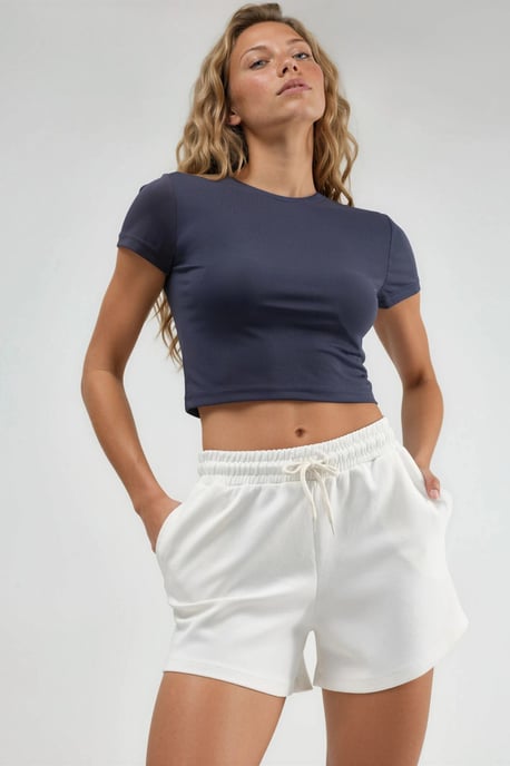 Elastische Modal-Shorts mit Taschen - Image 2