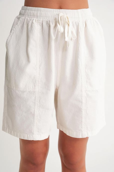 Hochtaillierte Baumwoll-Shorts mit Kordelzug - Image 5