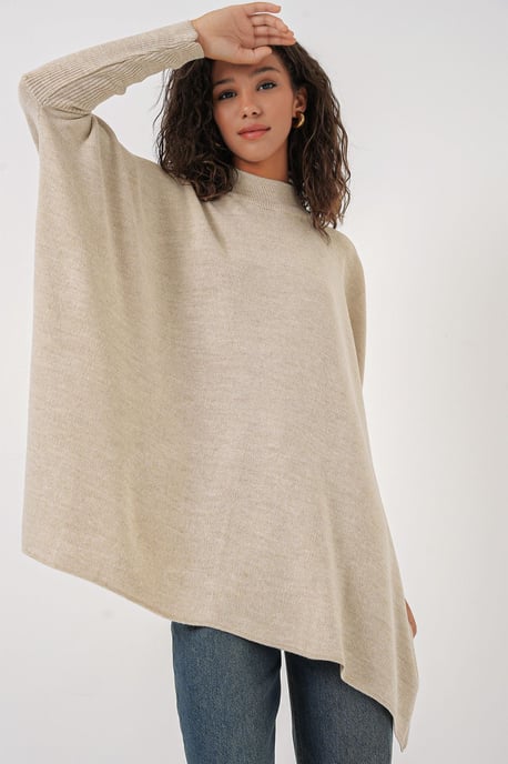Schlitzdetail Halbhochkragen Lockere Sweatshirt - Image 5