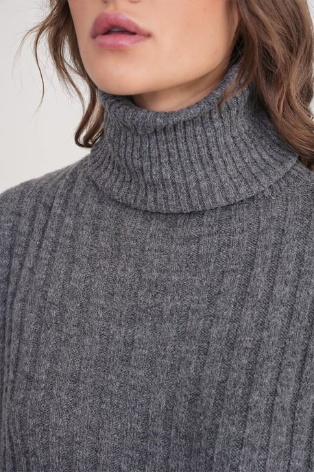 Oversize Rippstrick Rollkragenpullover - Image 5