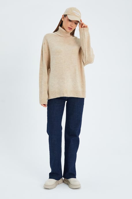 Lockerer Turtleneck-Strickpullover - Image 2