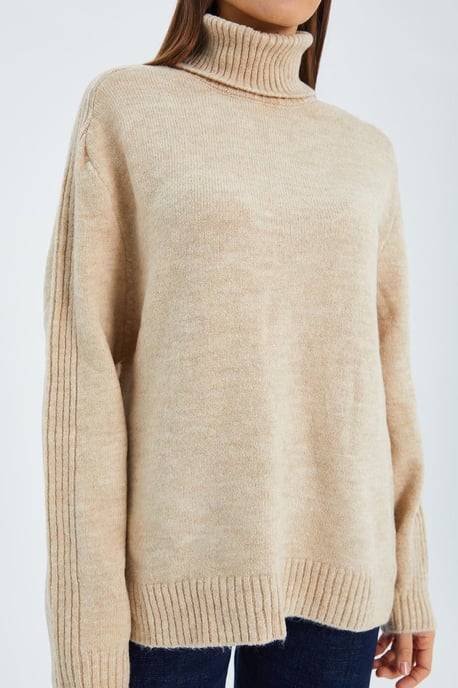 Lockerer Turtleneck-Strickpullover - Image 4