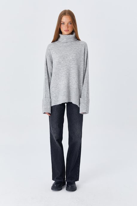 Dicker Turtleneck Lockere Passform Pullover - Image 4