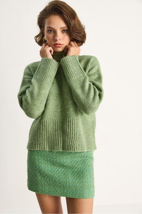 Übergroßer Strickrollkragenpullover - Image 2