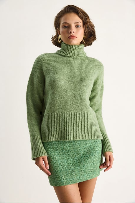 Übergroßer Strickrollkragenpullover - Image 6