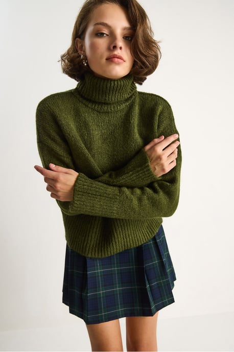 Übergroßer Strickrollkragenpullover - Image 2