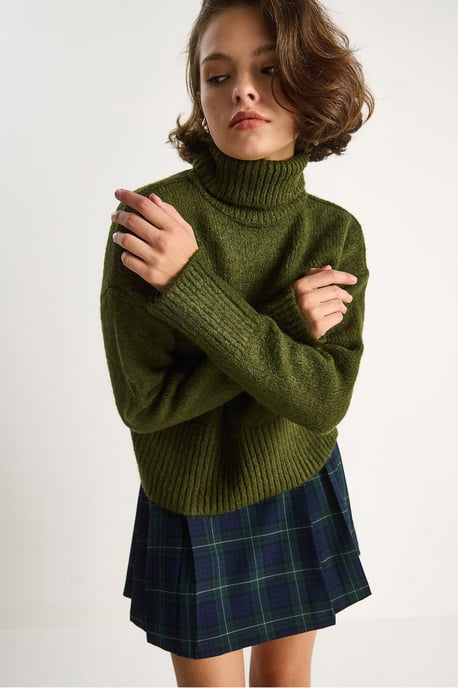 Übergroßer Strickrollkragenpullover - Image 3