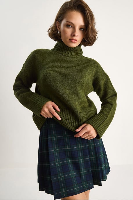 Übergroßer Strickrollkragenpullover - Image 6