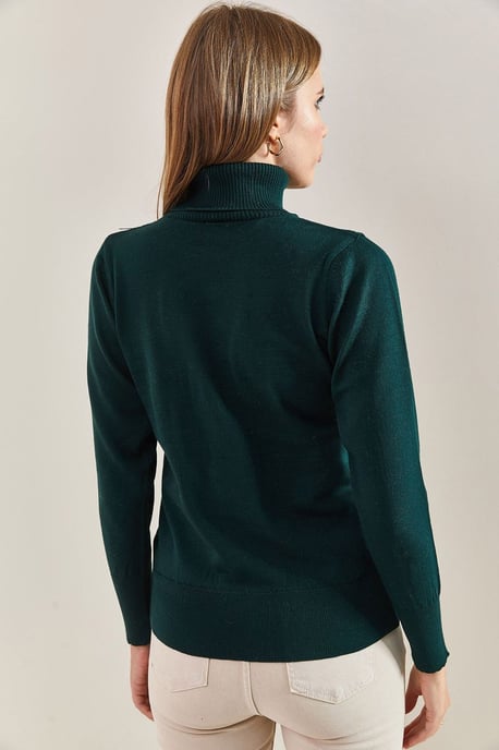 Eng anliegender Rollkragen-Rippstrickpullover - Image 2