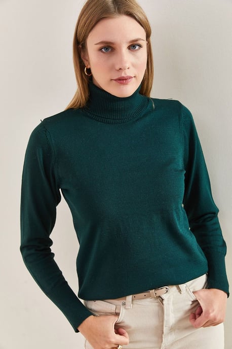 Eng anliegender Rollkragen-Rippstrickpullover - Image 3