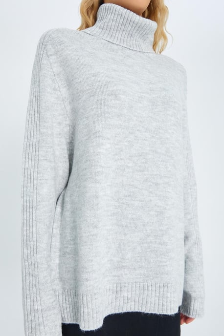 Lässiger Turtleneck Strickpullover - Image 4