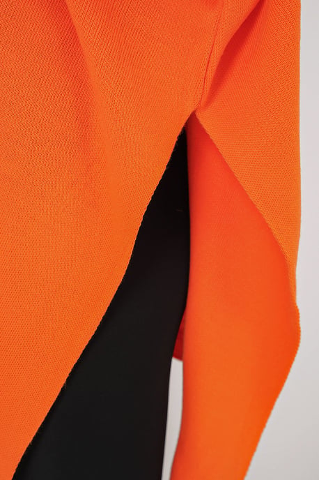 Schlitz-Details Halber Rollkragen Lässiger Pullover - Image 5