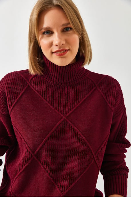 Strickpullover mit Stehkragen - Image 1