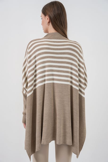 Schlitz-Details Halber Rollkragen Lässiger Pullover - Image 6