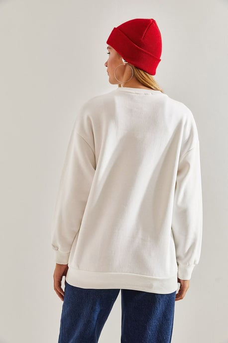 Crew-Neck Sweatshirt mit Logo-Druck in entspannter Passform - Image 2