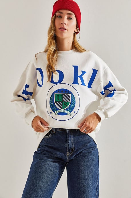 Crew-Neck Sweatshirt mit Logo-Druck in entspannter Passform - Image 4