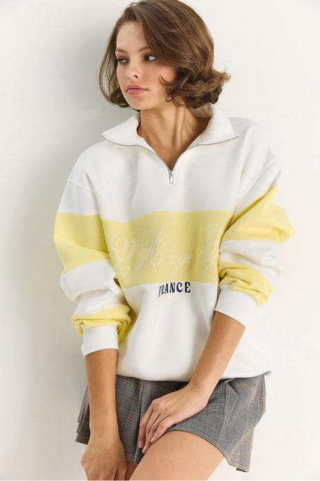 Bedrucktes Relaxed Fit Polo Sweatshirt - Image 4