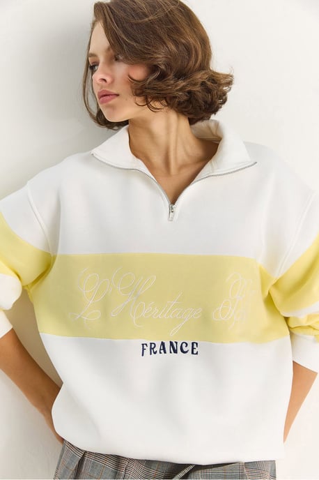 Bedrucktes Relaxed Fit Polo Sweatshirt - Image 5