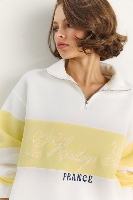 Bedrucktes Relaxed Fit Polo Sweatshirt - Image 6