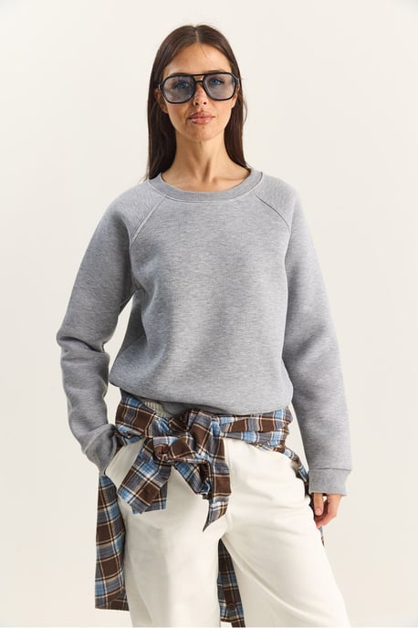 Lässiges Rundhals gestricktes Sweatshirt - Image 2