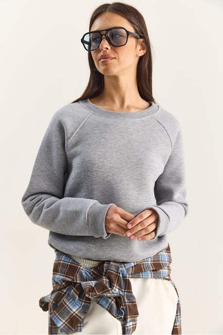 Lässiges Rundhals gestricktes Sweatshirt - Image 4