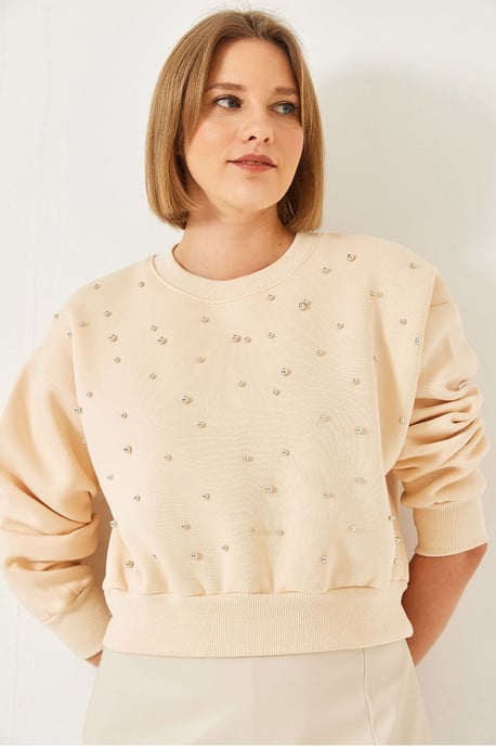 Musterpullover mit Rundhalsausschnitt und Pompon - Image 3