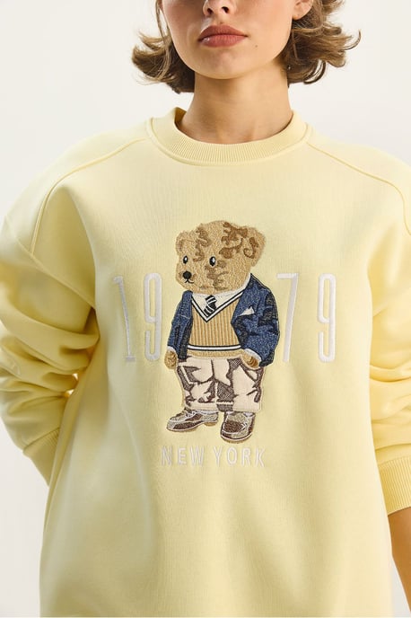 Lässiger Hoodie mit Druck und Rundhalsausschnitt - Image 6