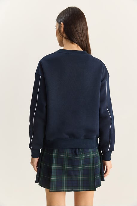 Rundhals bestickter Sweatshirt - Image 6