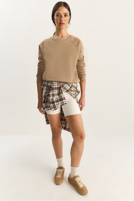 Lässig geschnittenes Rundhals-Strick-Sweatshirt - Image 1