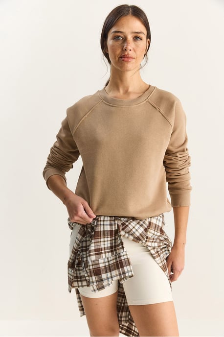 Lässig geschnittenes Rundhals-Strick-Sweatshirt - Image 3